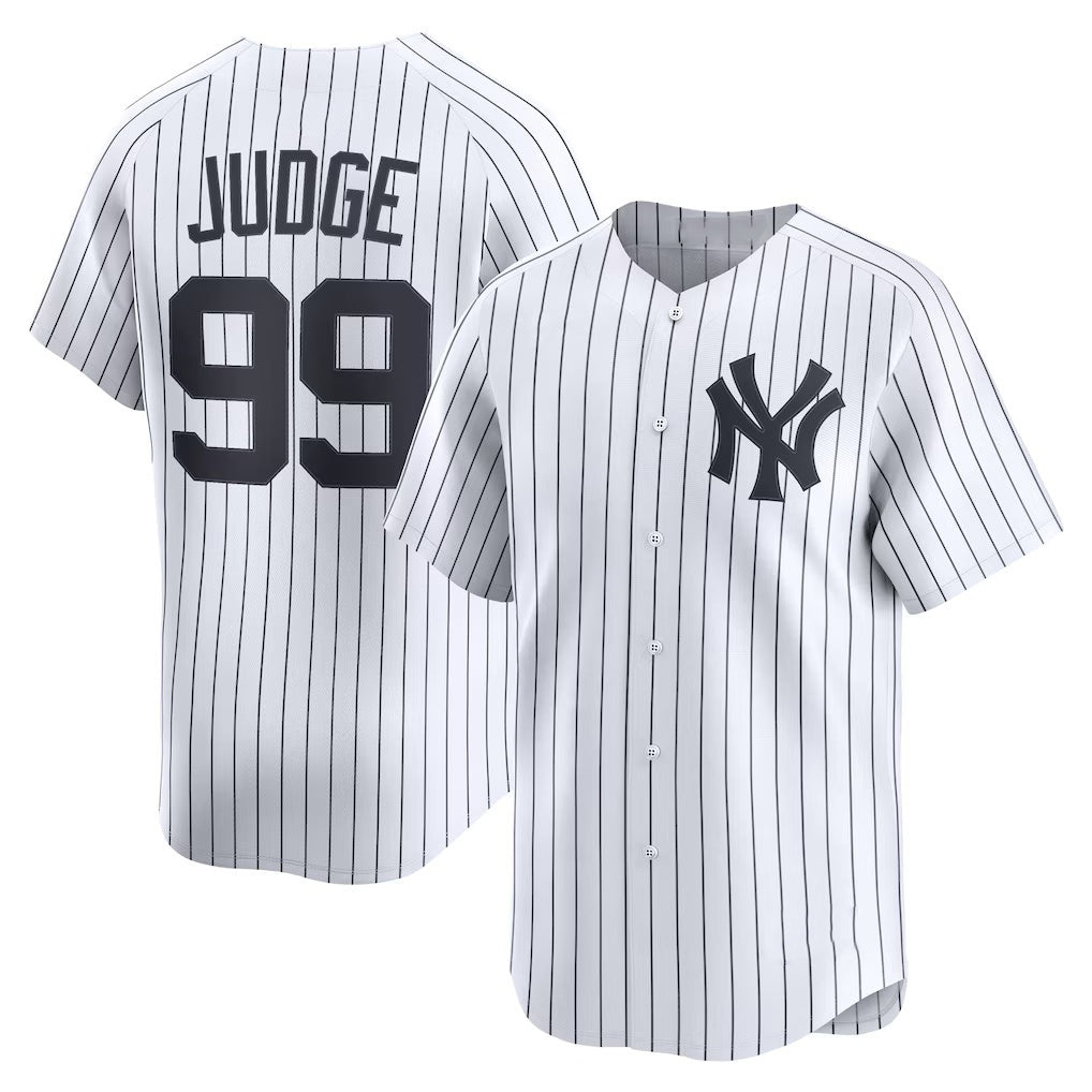 New York Yankees #99 Aaron Judge White MWATKINS Home Limited Player Jersey 2