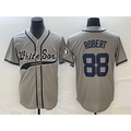 Chicago White Sox #88 Luis Robert Grey MWATKINS Cool Base Stitched Jersey 2