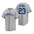 Kansas City Royals #23 Zack Greinke Grey MWATKINS Cool Base Stitched Jersey