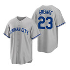 Kansas City Royals #23 Zack Greinke Grey MWATKINS Cool Base Stitched Jersey