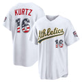 Oakland Athletics #16 Nick Kurtz USA 250 Fourth of July Home Stadium Jersey - White MWATKINS