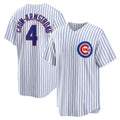 Chicago Cubs #4 Pete Crow-Armstrong White MWATKINS Home Replica Jersey