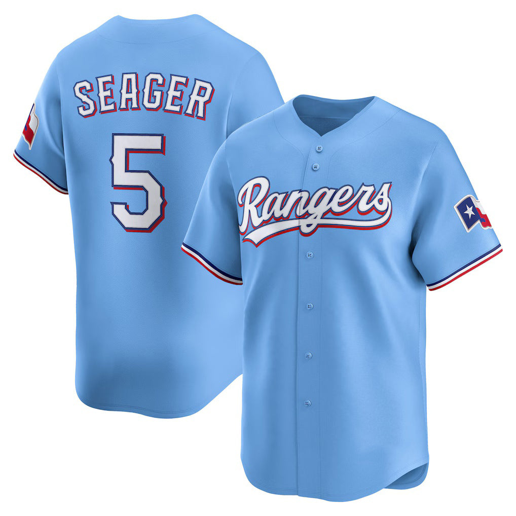 Texas Rangers #5 Corey Seager Light Blue MWATKINS Alternate Limited Player Jersey