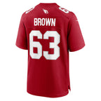A.Cardinals #63 Evan Brown Cardinal MWATKINS Team Game Jersey