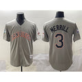 San Diego Padres #3 Jackson Merrill Gray MWATKINS Fashion Throwback With Patch Cool Base Stitched Jersey