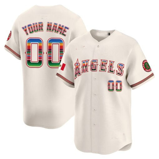 Custom Los Angeles Angels Mexico Vapor Premier Limited Jersey ¨C Cream MWATKINS