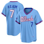Atlanta Braves #7 Ha-Seong Kim Powder Blue MWATKINS 2026 City Connect Stadium Jersey