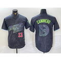 Tampa Bay Rays #13 Junior Caminero Number Charcoal MWATKINS 2024 City Connect Limited Stitched Jersey 2