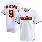 Cleveland Guardians #9 Kyle Manzardo White MWATKINS Home Limited Stitched Jersey