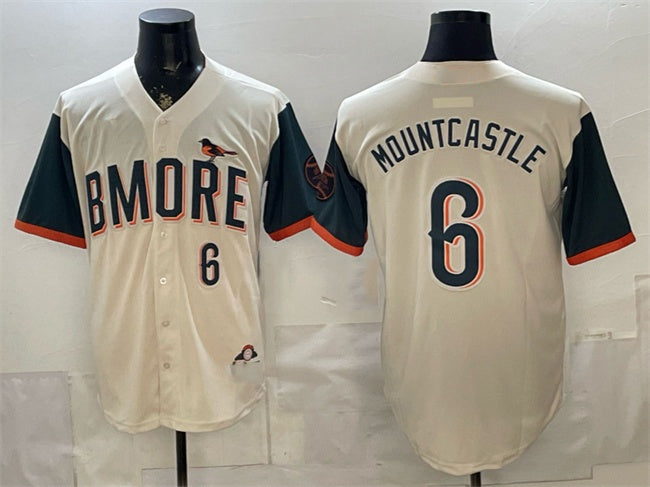 Baltimore Orioles #6 Ryan Mountcastle Natural MWATKINS 2026 City Connect Stadium Stitched Jersey
