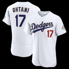 Los Angeles Dodgers #17 Shohei Ohtani White MWATKINS 2026 Gold Collection Authentic Jersey