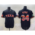 Texas Rangers #34 Nolan Ryan Black MWATKINS Mexico Limited Stitched Jersey