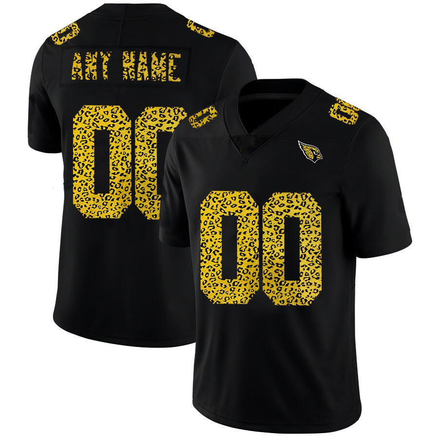 Custom A.Cardinals Black MWATKINS Leopard Print Fashion Vapor Limited Jersey