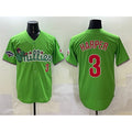 Philadelphia Phillies #3 Bryce Harper Light Green MWATKINS Phanatic With 2024 Division Champions Patch Limited Stitched Jersey