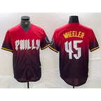 Philadelphia Phillies #45 Zack Wheeler Red MWATKINS 2024 City Cool Base Jersey