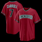 Arizona Diamondbacks #7 Corbin Carroll Crimson MWATKINS Alternate 2 Replica Jersey