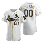 Custom St. Louis Cardinals White MWATKINS Stitched Flex Base Golden Edition Jersey