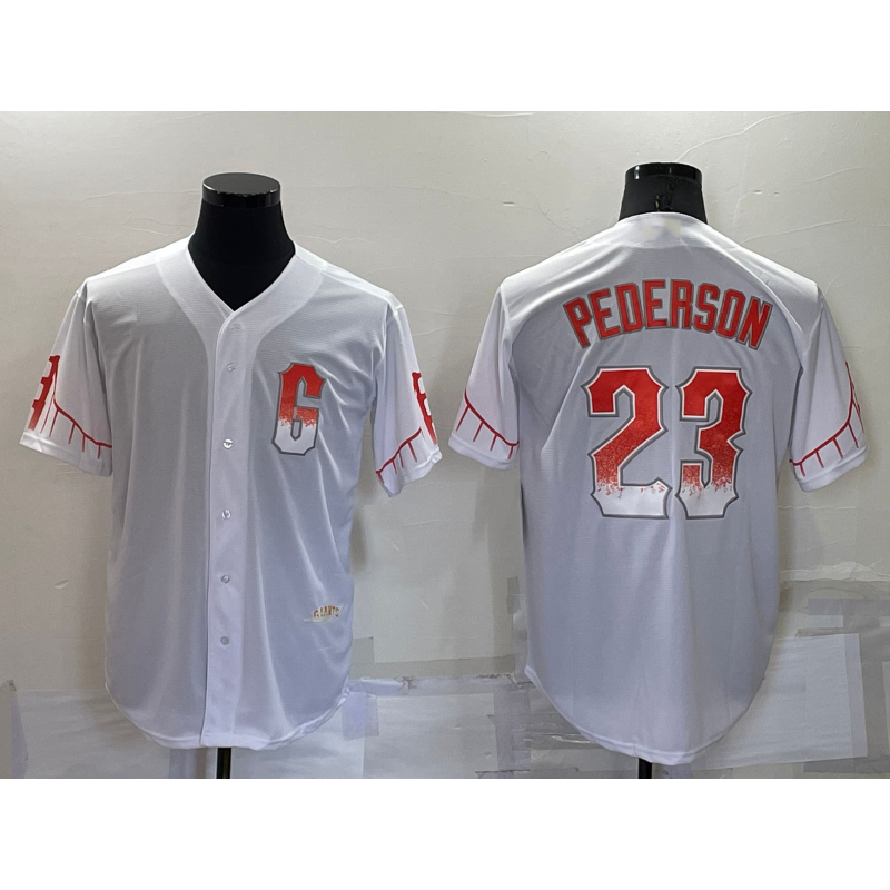 San Francisco Giants #23 Joc Pederson White MWATKINS 2021 City Connect Stitched Cool Base Jersey