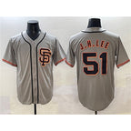 San Francisco Giants #51 Jung Hoo Lee Gray MWATKINS Cool Base Stitched Jersey