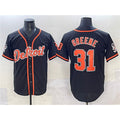 Detroit Tigers #31 Riley Greene Black MWATKINS With Patch Cool Base Stitched Jersey