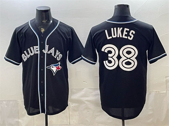 Toronto Blue Jays #38 Nathan Lukes 2026 Fashion Replica Black MWATKINS Out Stitched Jersey
