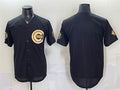 Chicago Cubs Blank Black Gold MWATKINS 150th Anniversary Patch Stitched Jersey