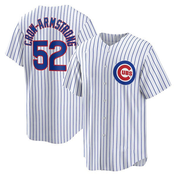Chicago Cubs #52 Pete Crow-Armstrong White MWATKINS 2024 Cool Base Stitched Jersey