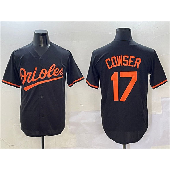 Baltimore Orioles #17 Colton Cowser Black MWATKINS Cool Base Stitched Jersey