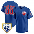 Custom Chicago Cubs 2024 Jackie Robinson Patch Vapor Premier Limited Jersey V2 ¨C Royal MWATKINS