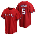 Texas Rangers #5 Corey Seager Red MWATKINS Cool Base Stitched Jersey