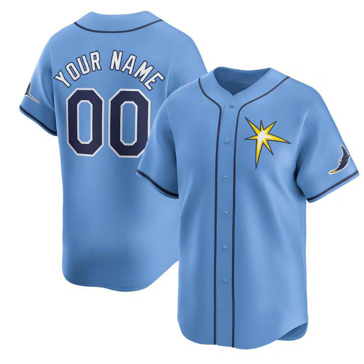 Custom Tampa Bay Rays Active Player Light Blue MWATKINS Alternate Stitched Jersey