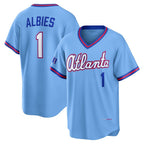 Atlanta Braves #1 Ozzie Albies Powder Blue MWATKINS 2026 City Connect Stadium Jersey