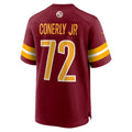 W.Commanders #72 Josh Conerly Jr. Burgundy MWATKINS 2025 Draft First Round Pick Game Jersey