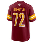 W.Commanders #72 Josh Conerly Jr. Burgundy MWATKINS 2025 Draft First Round Pick Game Jersey