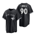 Toronto Blue Jays #90 Adam Cimber Black White MWATKINS Collection Jersey