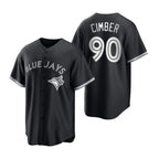Toronto Blue Jays #90 Adam Cimber Black White MWATKINS Collection Jersey