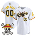 Custom Los Angeles Dodgers x One Piece x Mamba White MWATKINS Vapor Premier Limited Jersey - Stitched