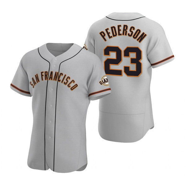 San Francisco Giants #23 Joc Pederson Gray MWATKINS Flex Base Stitched Jersey