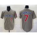 Chicago Cubs #7 Dansby Swanson Gray MWATKINS Limited Stitched Jersey
