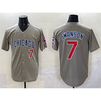 Chicago Cubs #7 Dansby Swanson Gray MWATKINS Limited Stitched Jersey