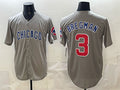 Chicago Cubs #3 Alex Bregman Grey MWATKINS Limited Stitched Jersey