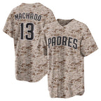 San Diego Padres #13 Manny Machado Camo MWATKINS USMC Alternate Replica Player Jersey