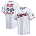 Washington Nationals #29 James Wood USA 250 Fourth of July Home Stadium Jersey - White MWATKINS