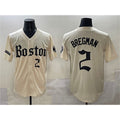 Boston Red Sox #2 Alex Bregman Cream MWATKINS Gothic Vapor Limited Stitched Jersey