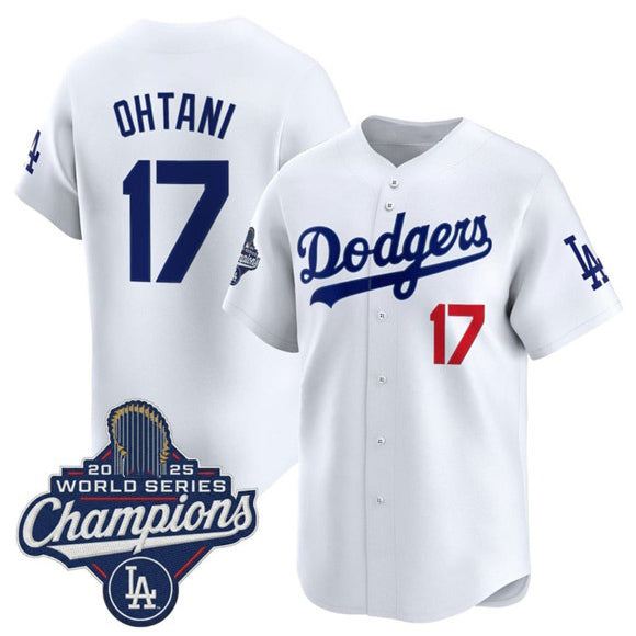Los Angeles Dodgers #17 Shohei Ohtani White MWATKINS 2025 Champions Stitched Jersey