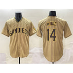 San Diego Padres #14 Tyler Wade Tan MWATKINS Cool Base Stitched Jersey