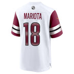 W.Commanders #18 Marcus Mariota White MWATKINS Game Jersey