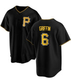 Pittsburgh Pirates #6 Konnor Griffin Black MWATKINS Cool Base Stitched Jersey