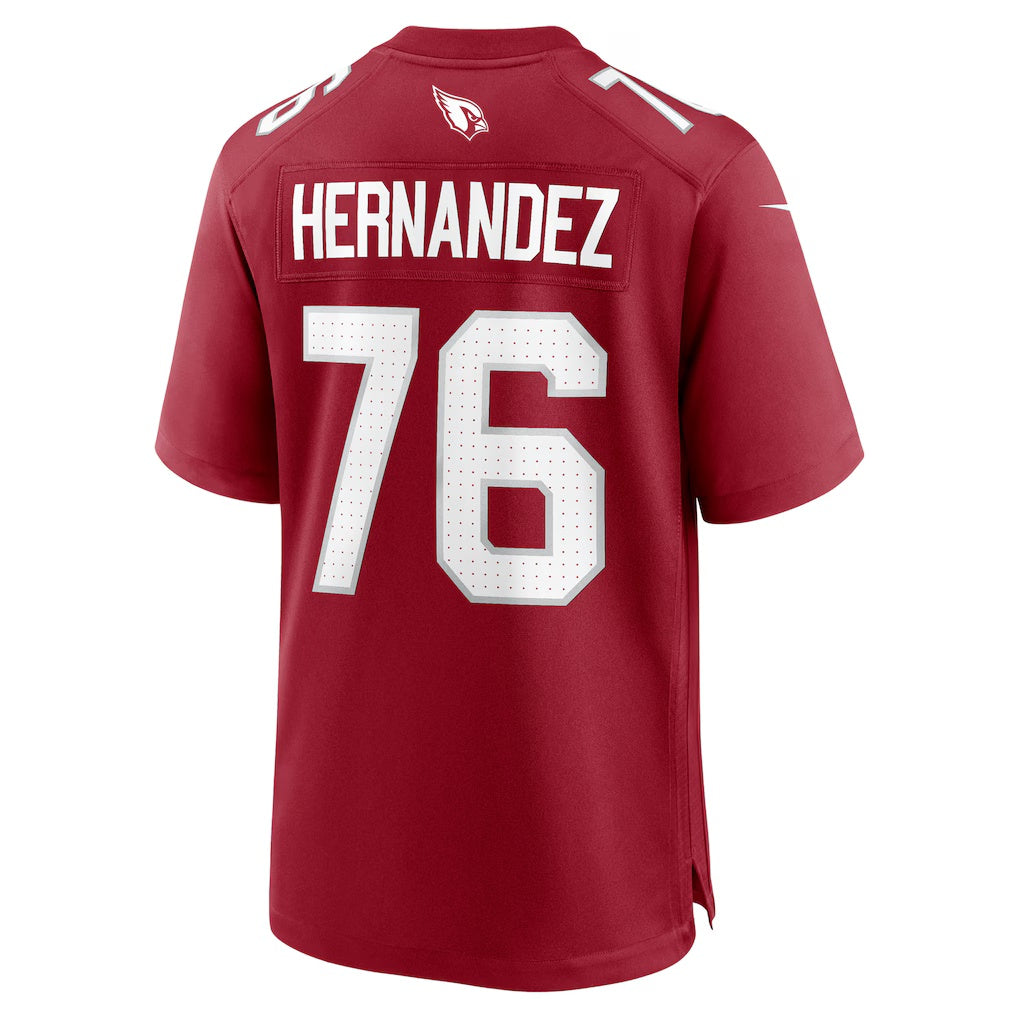 A.Cardinals #76 Will Hernandez Cardinal MWATKINS Team Game Jersey
