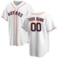 Custom Houston Astros White MWATKINS Home Replica Jersey
